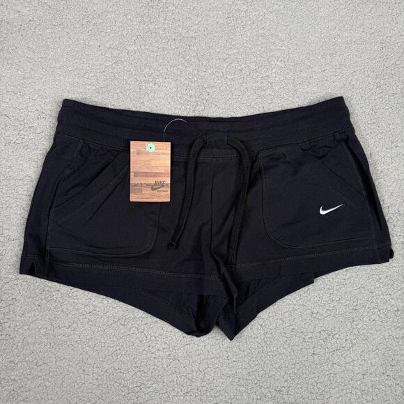Nike Shorts Womens Medium Black The Athletic Dept Gym Training Sweat 439622 New - Picture 1 of 14